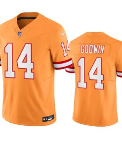 Men's Tampa Bay Buccaneers #14 Chris Godwin Orange 2023 F.U.S.E. Throwback Limited Stitched Jersey