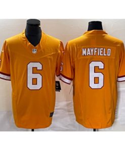Men's Tampa Bay Buccaneers #6 Baker Mayfield Orange 2023 F.U.S.E. Throwback Limited Stitched Jersey