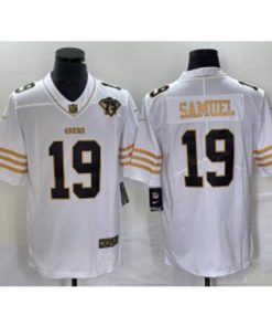 Nike 49ers 19 Deebo Samuel White Gold Vapor Limited Men Jersey