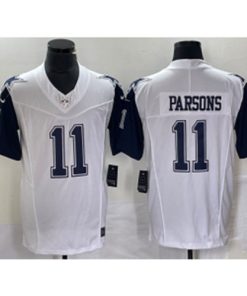 Nike Cowboys 11 Micah Parsons White Color Rush 2023 F.U.S.E Vapor Limited Men Jersey