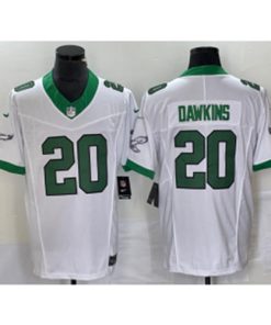 Nike Eagles 20 Brian Dawkins White 2023 New Neck Vapor Limited Men Jersey1