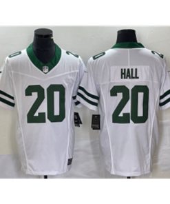 Nike Jets 20 Breece Hall White 2023 F.U.S.E. Vapor Limited Throwback Men Jersey