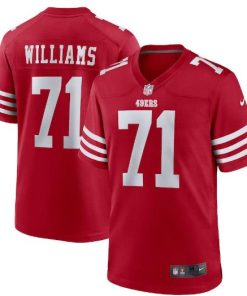 San Francisco 49ers #71 Trent williams Red Vapor Untouchable Limited Stitched Football Jersey