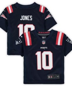 Toddler Nike Mac Jones Navy New England Patriots Jersey