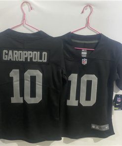 Toddlers Las Vegas Raiders #10 Jimmy Garoppolo Black Vapor Untouchable Limited Stitched Football Jersey