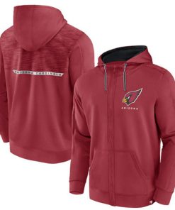 Men's Arizona Cardinals Red Defender Evo Full-Zip Hoodie