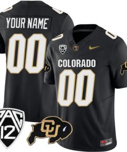 Men's Colorado Buffaloes Active Player Custom Black 2023 F.U.S.E. Stitched Football Jersey