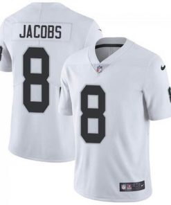 Men's Las Vegas Raiders #8 Josh Jacobs White Vapor Limited Stitched Jersey