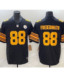 Men's Pittsburgh Steelers #88 Pat Freiermuth Black 2023 F.U.S.E. Vapor Color Rush Limited Stitched Jersey