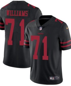 Men's San Francisco 49ers #71 Trent Williams Black Vapor Untouchable Limited Stitched Jersey