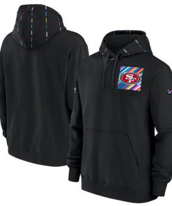 Men's San Francisco 49ers Black 2023 Crucial Catch Club Pullover Hoodie