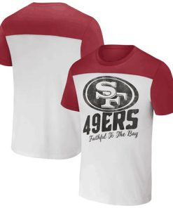 Men's San Francisco 49ers Cream Red X Darius Rucker Collection Colorblocked T-Shirt