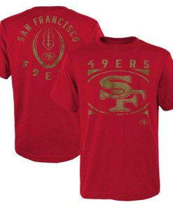 Men's San Francisco 49ers Scarlet Preschool Liquid Camo Logo T-Shirt
