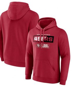 Men's San Francisco 49ers Scarlet X Bud Light Pullover Hoodie