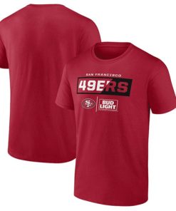 Men's San Francisco 49ers Scarlet X Bud Light T-Shirt