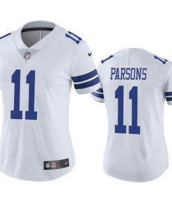 Women's Dallas Cowboys #11 Micah Parsons White Vapor Untouchable Limited Stitched Jersey(Run Small)
