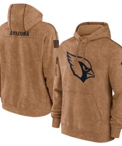 Men's Arizona Cardinals 2023 Brown Salute To Service Pullover Hoodie