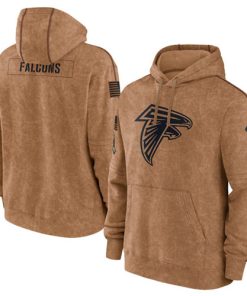 Men's Atlanta Falcons 2023 Brown Salute To Service Pullover Hoodie