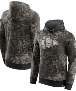 Men's Kansas City Chiefs Black Gray Blackout Tonal Pullover Hoodie