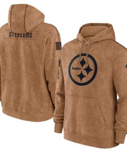 Men's Pittsburgh Steelers 2023 Brown Salute To Service Pullover Hoodie
