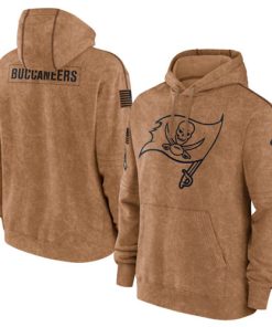 Men's Tampa Bay Buccaneers 2023 Brown Salute To Service Pullover Hoodie