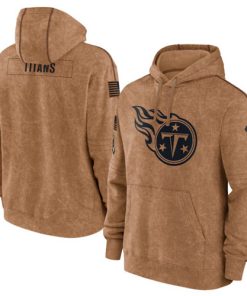 Men's Tennessee Titans 2023 Brown Salute To Service Pullover Hoodie