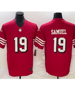 Nike 49ers 19 Deebo Samuel Red 2023 F.U.S.E Vapor Limited Men Jersey
