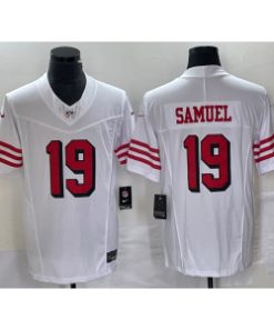 Nike 49ers 19 Deebo Samuel White Throwback 2023 F.U.S.E Vapor Limited Men Jersey