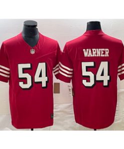 Nike 49ers 54 Fred Warner Red 2023 F.U.S.E Vapor Limited Men Jersey