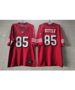 Nike 49ers 85 George Kittle Red Throwback 2023 F.U.S.E Vapor Limited Men Jersey