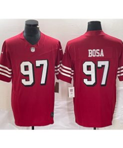 Nike 49ers 97 Nick Bosa Red 2023 F.U.S.E Vapor Limited Men Jersey