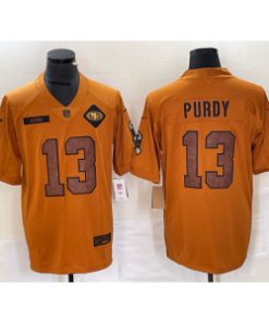 49ers 13 Brock Purdy 2023 Brown Salute To Service Limited Men Jersey