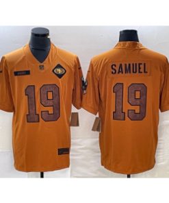 49ers 19 Deebo Samuel 2023 Brown Salute To Service Limited Men Jersey