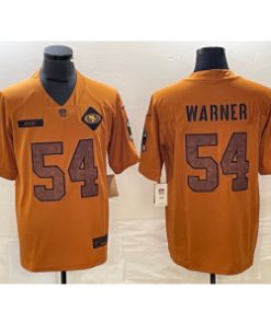 49ers 54 Fred Warner 2023 Brown Salute To Service Limited Men Jersey