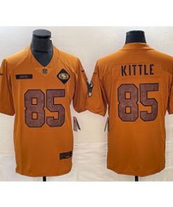 49ers 85 George Kittle 2023 Brown Salute To Service Limited Men Jersey