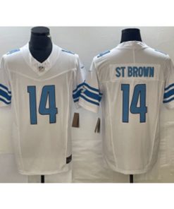 Lions 14 St Brown White 2023 F.U.S.E Vapor Limited Men Jersey