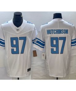 Lions 97 Aidan Hutchinson White 2023 F.U.S.E Vapor Limited Men Jersey