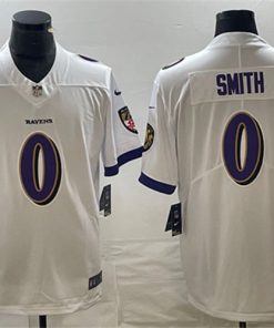 Men's Baltimore Ravens #0 Roquan Smith White Vapor Untouchable Limited Football Stitched Jersey