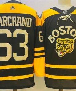 Men's Boston Bruins #63 Brad Marchand Black Classic Primegreen Stitched Jersey