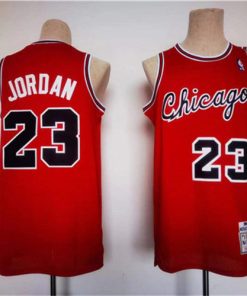 Men's Chicago Bulls #23 Michael Jordan Red Stitched Jersey