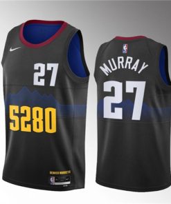 Men's Denver Nuggets #27 Jamal Murray Black 2023-24 City Edition Stitched Basketball Jersey
