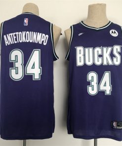 Men's Milwaukee Bucks #34 Giannis Antetokounmpo Black Stitched Basketball Jersey