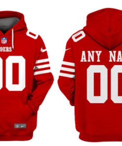Men's San Francisco 49ers Active Player Custom Red Alternate Pullover Hoodie