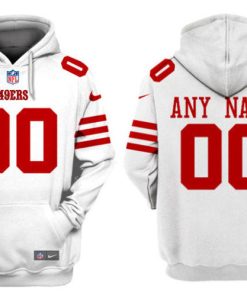 Men's San Francisco 49ers Active Player Custom White Alternate Pullover Hoodie