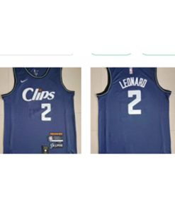 NBA Clippers 2 Kawhi Leonard 2024 City Blue Nike Men Jersey