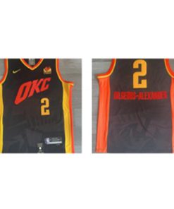 NBA Thunder 2 Shai Gilgeous-Alexander Black 2023-24 City Nike Men Jersey