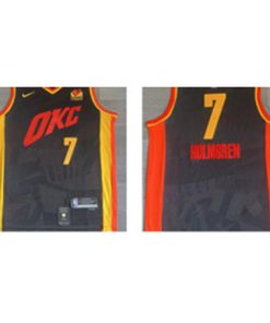 NBA Thunder 7 Chet Holmgren Black 2023-24 City Nike Men Jersey