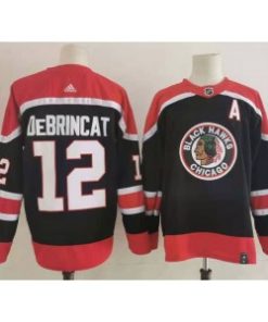 NHL Blackhawks 12 Alex DeBrincat Black  Men Jersey