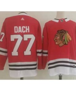 NHL Blackhawks 77 Dach Red Adidas Men Jersey