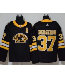 NHL Bruins 37 Patrice Bergeron Black 3rd Men Jersey